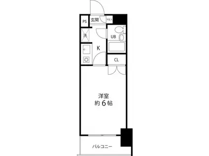 マイルストン東久留米(1K/4階)の間取り写真