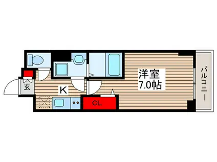 N-STAGE MATSUDO(1K/3階)の間取り写真
