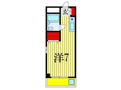 エアステ東船橋(ワンルーム/3階)の間取り写真