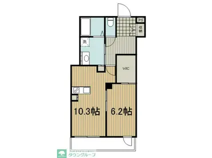 パティオ北浦和(1LDK/1階)の間取り写真