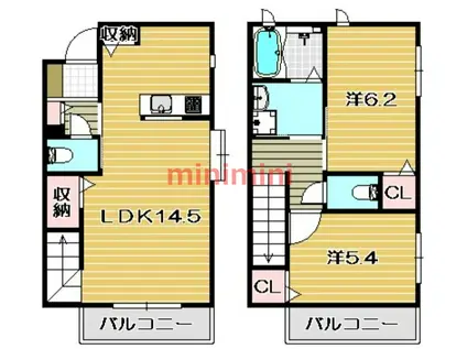 FELIZ(2LDK/1階)の間取り写真