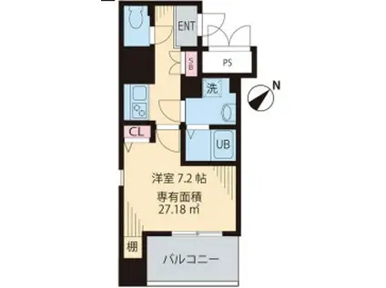 NY根津重垣(1K/3階)の間取り写真