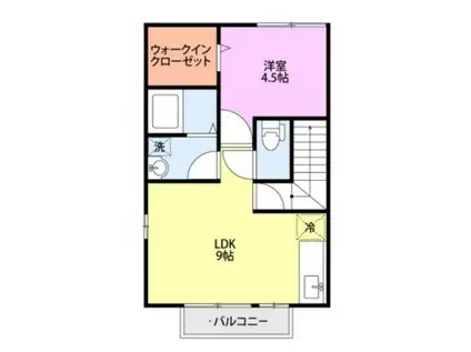 ロイヤルガーデン南城 A棟(1LDK/2階)の間取り写真