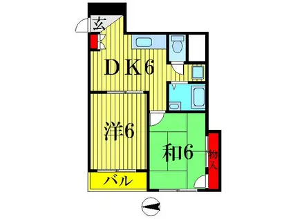 キャラマスハイツ(2DK/5階)の間取り写真