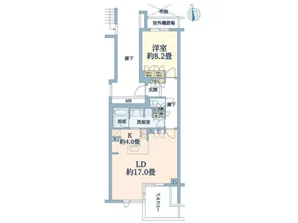 ＪＲ横須賀線 逗子駅 バス乗車時間：15分 最寄りバス停で下車 徒歩3分 8階建 築16年(1LDK/3階)の間取り写真