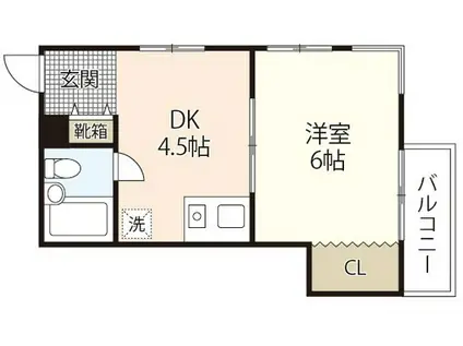 セブンインビル(1K/5階)の間取り写真