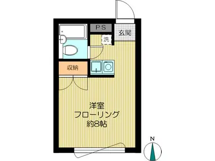 KYビル(ワンルーム/3階)の間取り写真