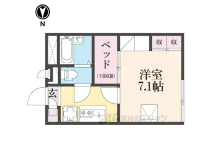 レオパレスK・K(1K/1階)の間取り写真