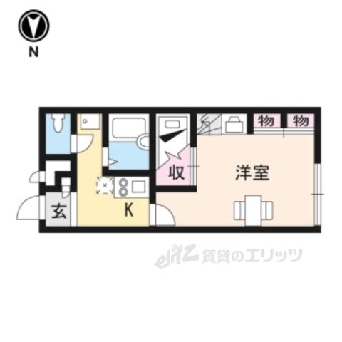 レオパレス曽我(1K/1階)の間取り写真