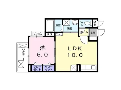 ラガーコート(1LDK/3階)の間取り写真