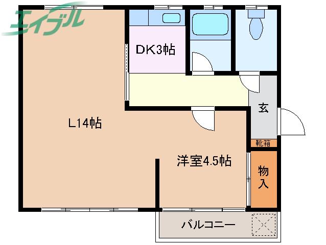 レスピラーレ曙(1LDK/2階)の間取り写真