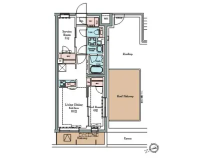 ルミナスつつじヶ丘(1SLDK/5階)の間取り写真
