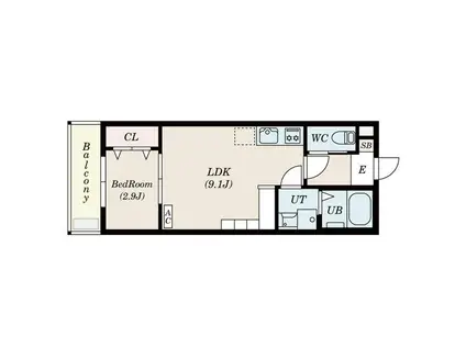 STORIA岩塚(1LDK/1階)の間取り写真