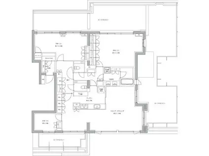パークシティ浜田山D棟(3LDK/1階)の間取り写真