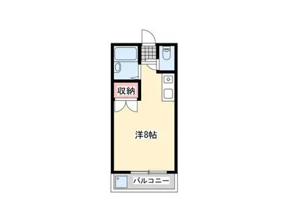 ブルースノーシラクニ(1K/1階)の間取り写真