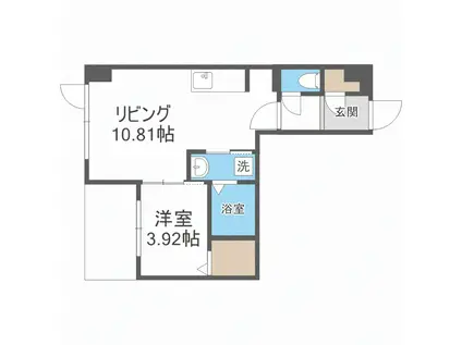 MODENA CENTRO(1LDK/9階)の間取り写真