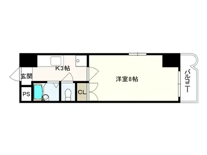 ロイヤルプレサージュ(1K/10階)の間取り写真