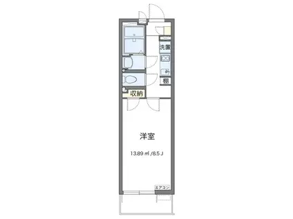 クレイノレジデンス矢上(1K/1階)の間取り写真