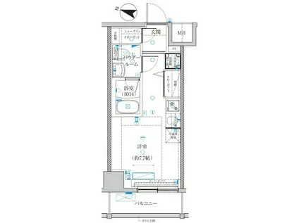 クラリッサ川崎ルーナ(ワンルーム/5階)の間取り写真