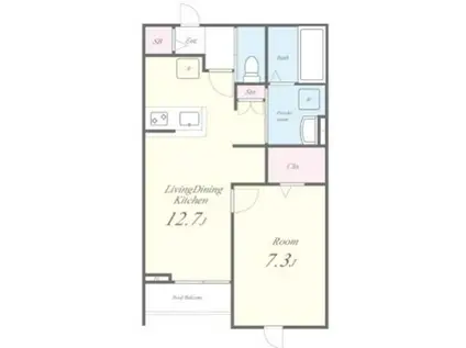 FOREST HEIM(1LDK/2階)の間取り写真