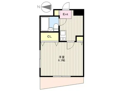 南橋本レジデンス(1K/6階)の間取り写真