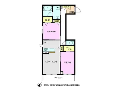 センチュリーコート(2LDK/1階)の間取り写真