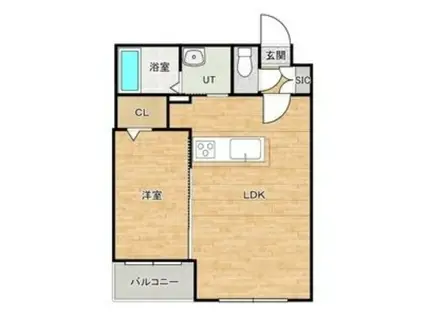 DAMIER(1LDK/1階)の間取り写真