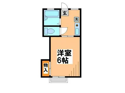 ラズライト 東京外国語大学&電気通信大学受験生事前予約可能物件(1K/2階)の間取り写真