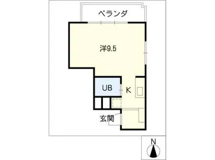 朝日プラザアクシス東別院(ワンルーム/3階)の間取り写真