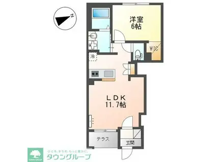 LA RECOLTE (1LDK/1階)の間取り写真