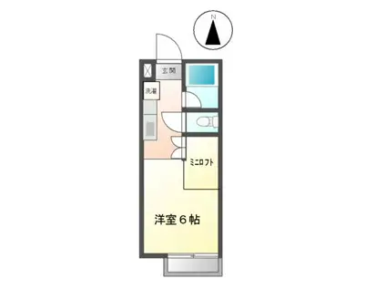 グリーンパークシティC(1K/1階)の間取り写真