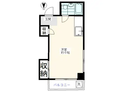 THレジデンス南長崎(ワンルーム/2階)の間取り写真