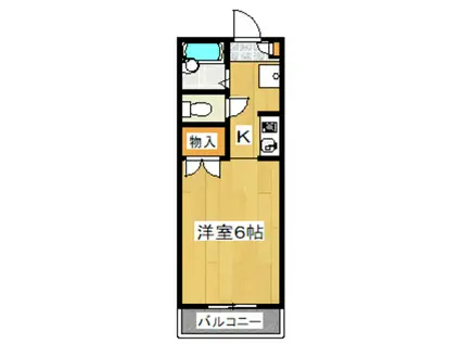 ベルトゥリーハイツ(1K/3階)の間取り写真