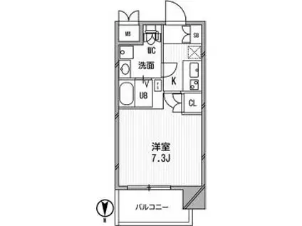 アスリート江坂II番館(1K/8階)の間取り写真