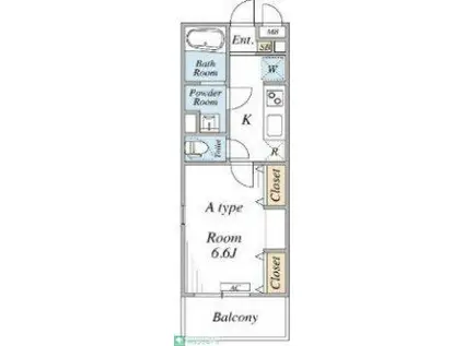 リブリ・AGINGTON(1K/1階)の間取り写真