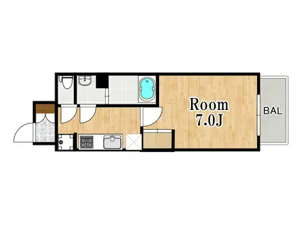 エスリード西九条レジデンス(1K/12階)の間取り写真