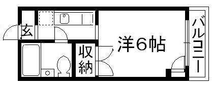 デイジーコート(1K/5階)の間取り写真