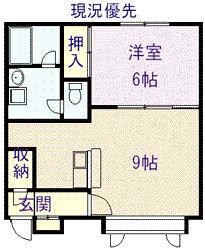 フルーブヴィラージュ(1LDK/2階)の間取り写真