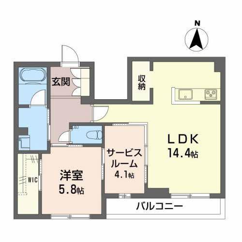 ポーラスターNH(2LDK/3階)の間取り写真