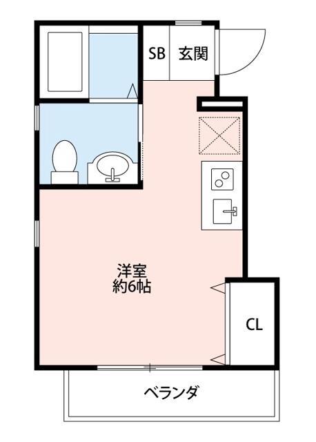 らびっとはうす(ワンルーム/2階)の間取り写真