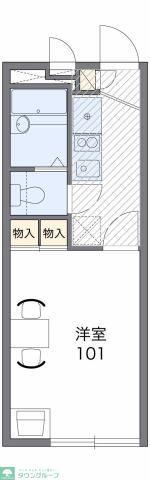 レオパレス百合(1K/1階)の間取り写真