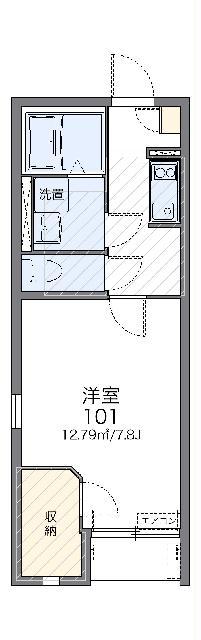 レオネクストピエノ フィオーレ(1K/2階)の間取り写真