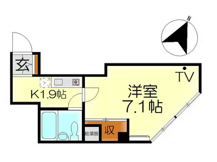 三和マンション(1K/2階)の間取り写真