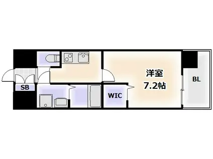 LOUIS RESIDENCE 天王寺町北(1K/6階)の間取り写真