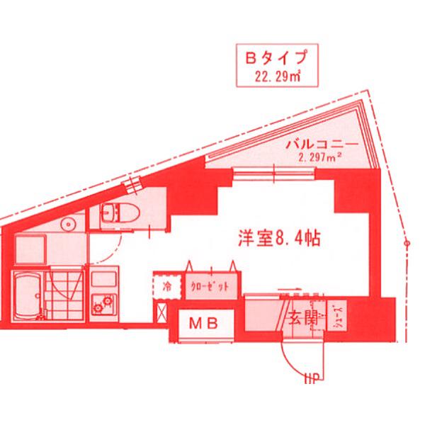 MY桜木町(ワンルーム/2階)の間取り写真