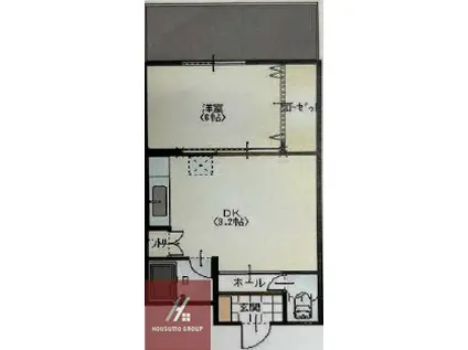 オフィス美座(1LDK/1階)の間取り写真