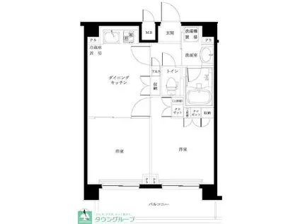 ルーブル旗の台弐番館(2DK/5階)の間取り写真