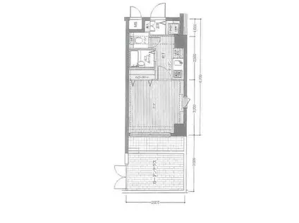 トーシンフェニックス新宿余丁町(1K/1階)の間取り写真