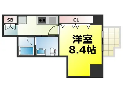 アキソレイユ本田(1K/4階)の間取り写真