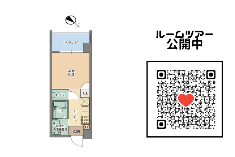 サクラーレHARU(1K/3階)の間取り写真